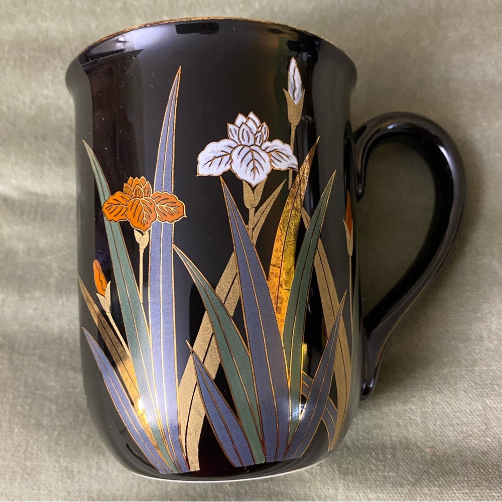 Otagiri Japan Black Floral Mug UBM